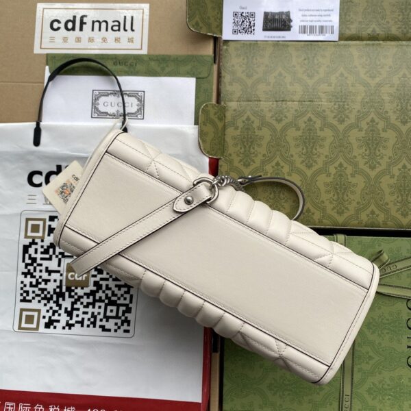 1:1 Replica Gucci GG Marmont Small Tote Bag White Matelasses For Women 10.4in/26.5cm GG