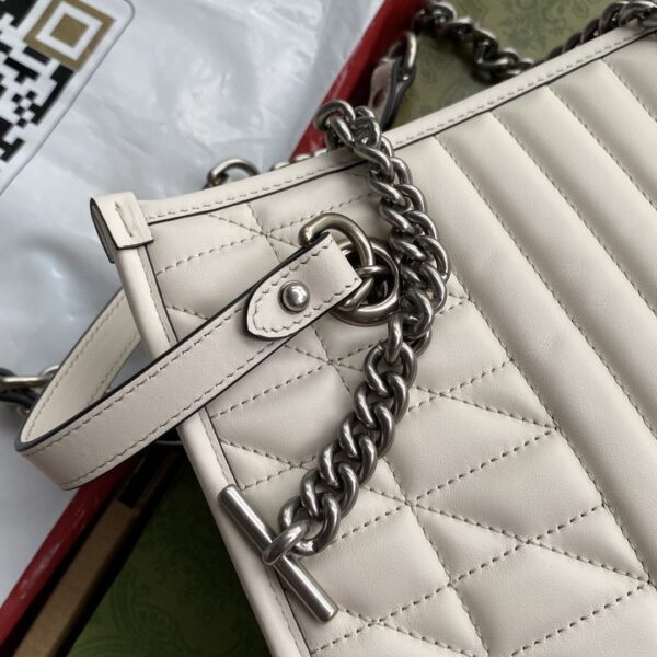 1:1 Replica Gucci GG Marmont Small Tote Bag White Matelasses For Women 10.4in/26.5cm GG