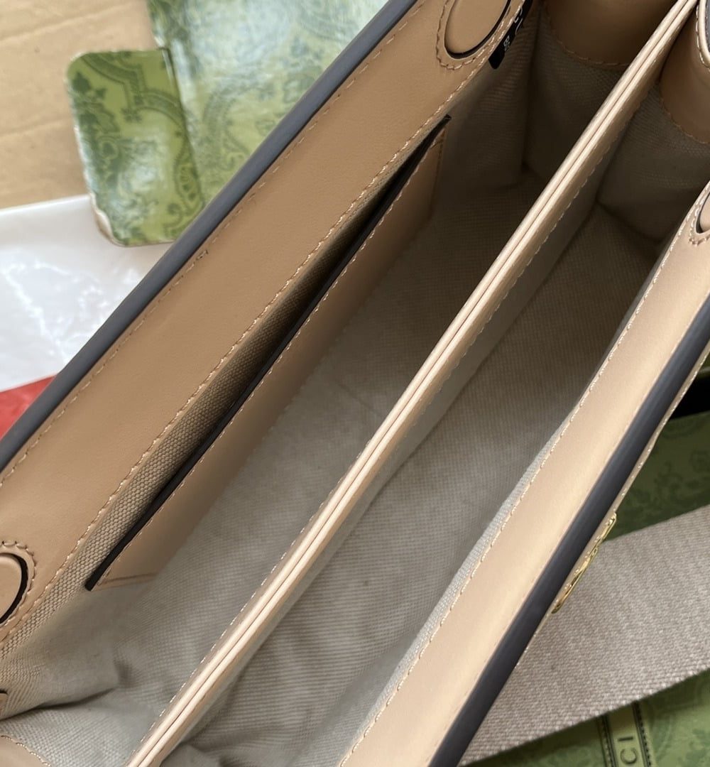 1:1 Replica Gucci GG Matelassé Small Bag Beige For Women, Women's Bags 10.2in/26cm GG‎ ‎