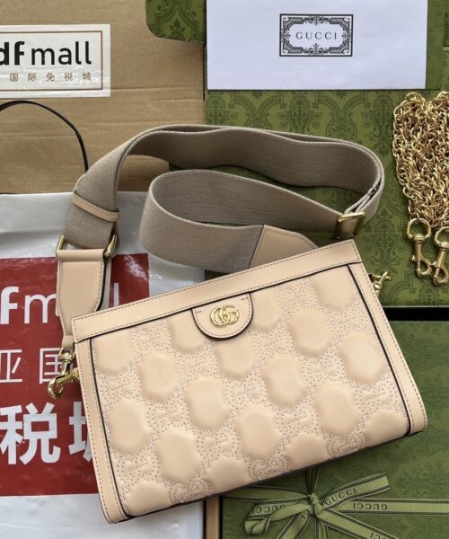 1:1 Replica Gucci GG Matelassé Small Bag Beige For Women, Women's Bags 10.2in/26cm GG‎ ‎