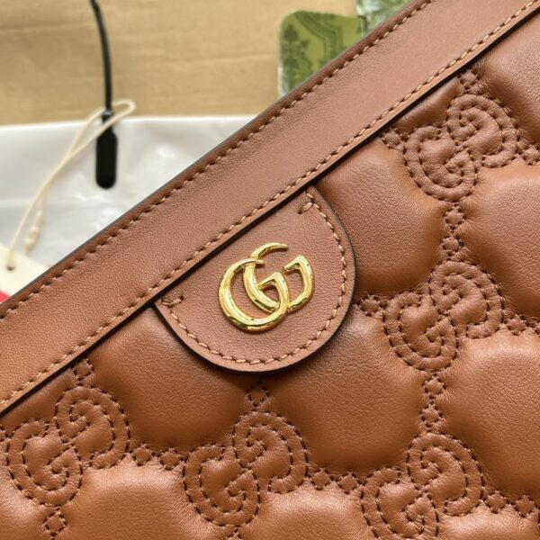 1:1 Replica Gucci GG Matelassé Small Bag Brown For Women, Women's Bags 10.2in/26cm GG‎ 702200 UM8HG 2595