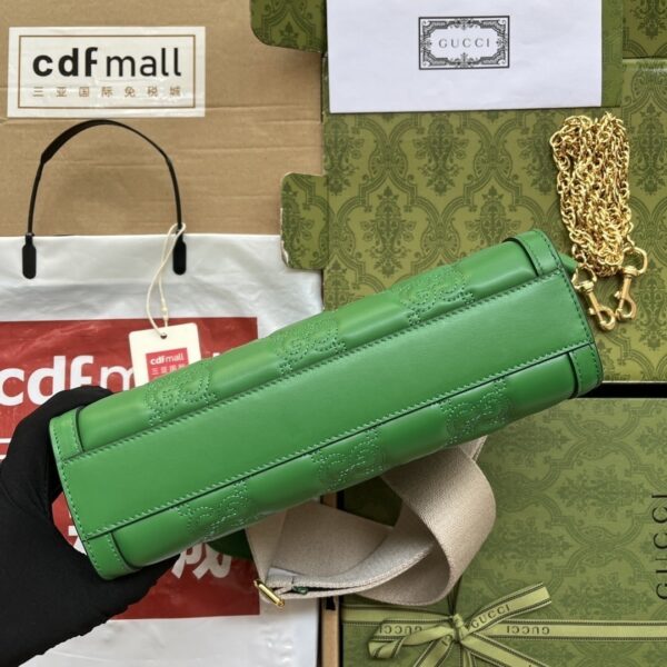 1:1 Replica Gucci GG Matelassé Small Bag Green For Women, Women's Bags 10.2in/26cm GG‎