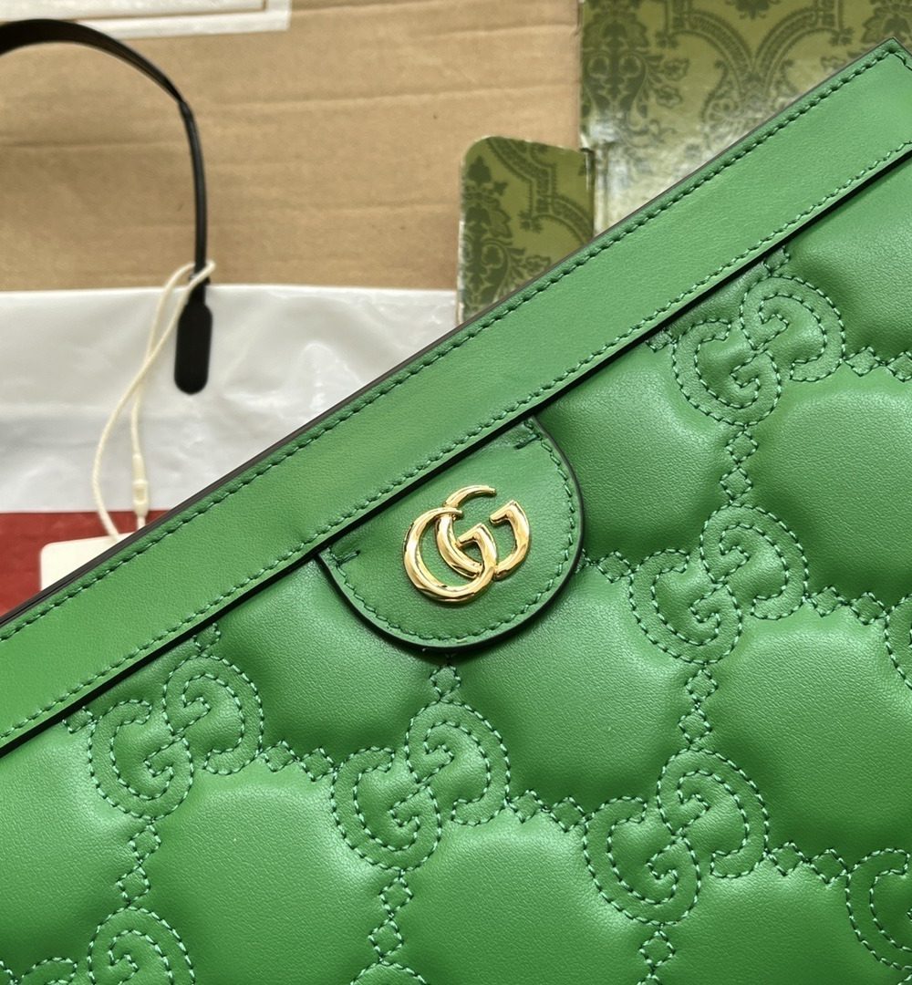 1:1 Replica Gucci GG Matelassé Small Bag Green For Women, Women's Bags 10.2in/26cm GG‎