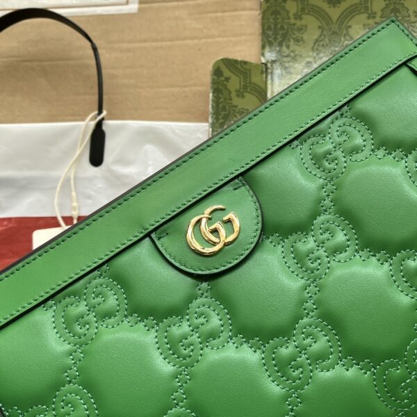1:1 Replica Gucci GG Matelassé Small Bag Green For Women, Women's Bags 10.2in/26cm GG‎