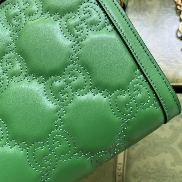 1:1 Replica Gucci GG Matelassé Small Bag Green For Women, Women's Bags 10.2in/26cm GG‎