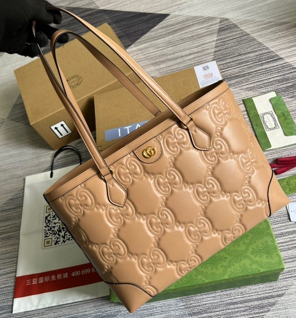 1:1 Replica Gucci GG Medium Tote Beige For Women, Women's Bags 15in/38cm GG ‎631685 UM8IG 9500