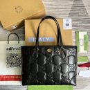 1:1 Replica Gucci GG  Medium Tote Black For Women, Women's Bags 15in/38cm GG ‎631685 UM8IG 1000