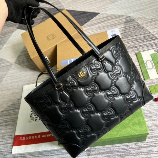 1:1 Replica Gucci GG  Medium Tote Black For Women, Women's Bags 15in/38cm GG ‎631685 UM8IG 1000
