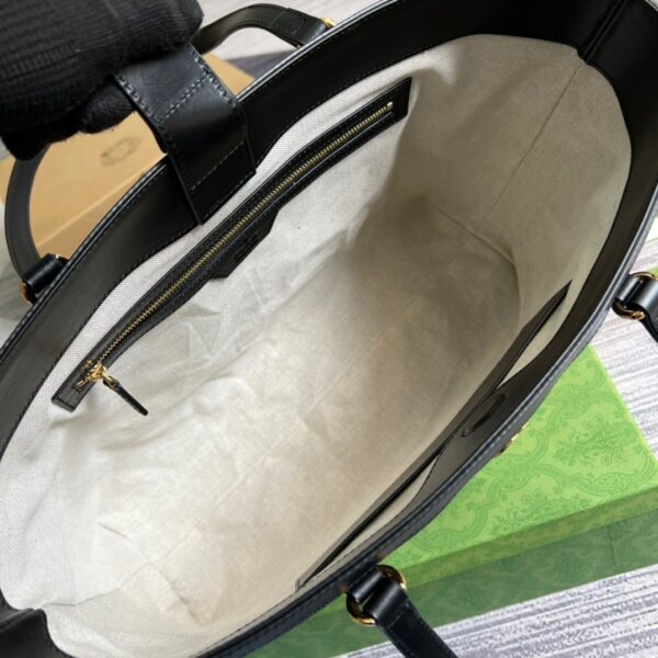 1:1 Replica Gucci GG  Medium Tote Black For Women, Women's Bags 15in/38cm GG ‎631685 UM8IG 1000