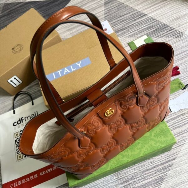 1:1 Replica Gucci GG Medium Tote Brown For Women, Women's Bags 15in/38cm GG ‎‎631685 UM8IG 2546