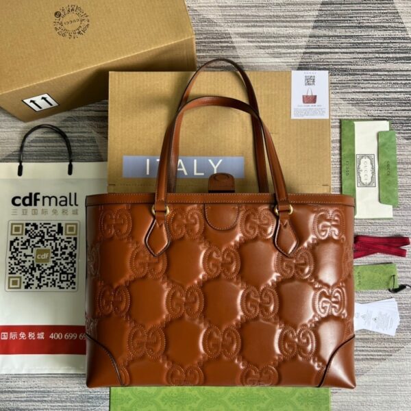 1:1 Replica Gucci GG Medium Tote Brown For Women, Women's Bags 15in/38cm GG ‎‎631685 UM8IG 2546