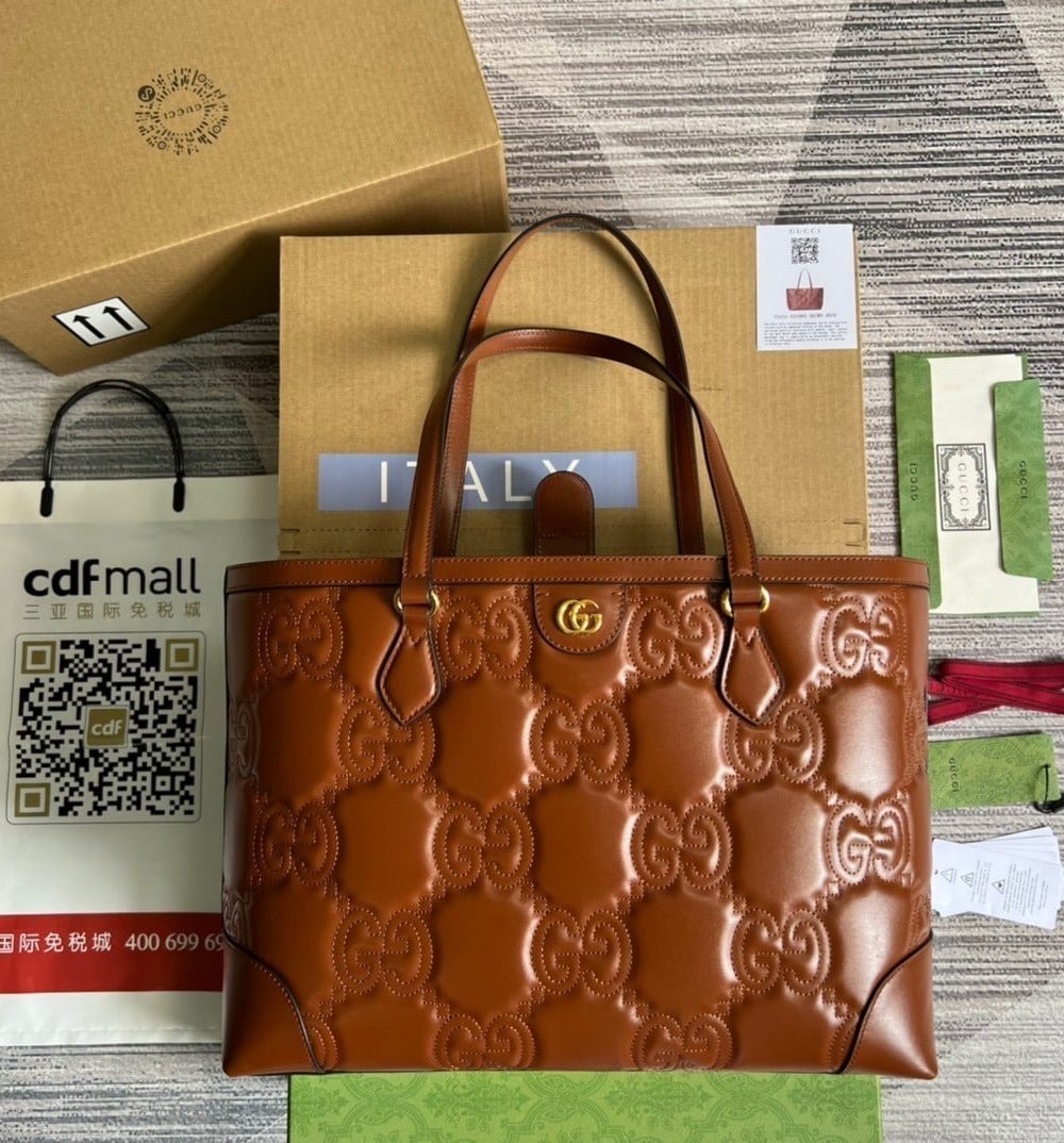 1:1 Replica Gucci GG Medium Tote Brown For Women, Women's Bags 15in/38cm GG ‎‎631685 UM8IG 2546