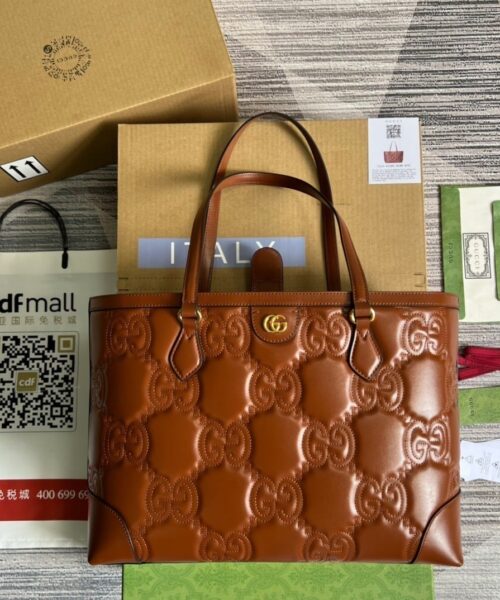 1:1 Replica Gucci GG Medium Tote Brown For Women, Women's Bags 15in/38cm GG ‎‎631685 UM8IG 2546