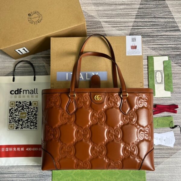 1:1 Replica Gucci GG Medium Tote Brown For Women, Women's Bags 15in/38cm GG ‎‎631685 UM8IG 2546