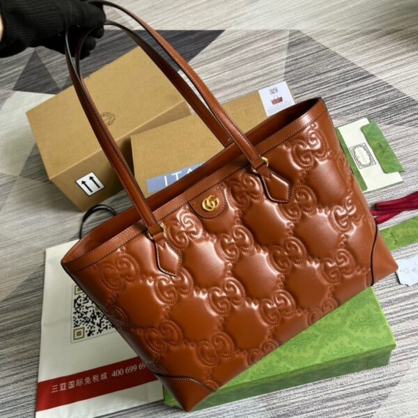1:1 Replica Gucci GG Medium Tote Brown For Women, Women's Bags 15in/38cm GG ‎‎631685 UM8IG 2546