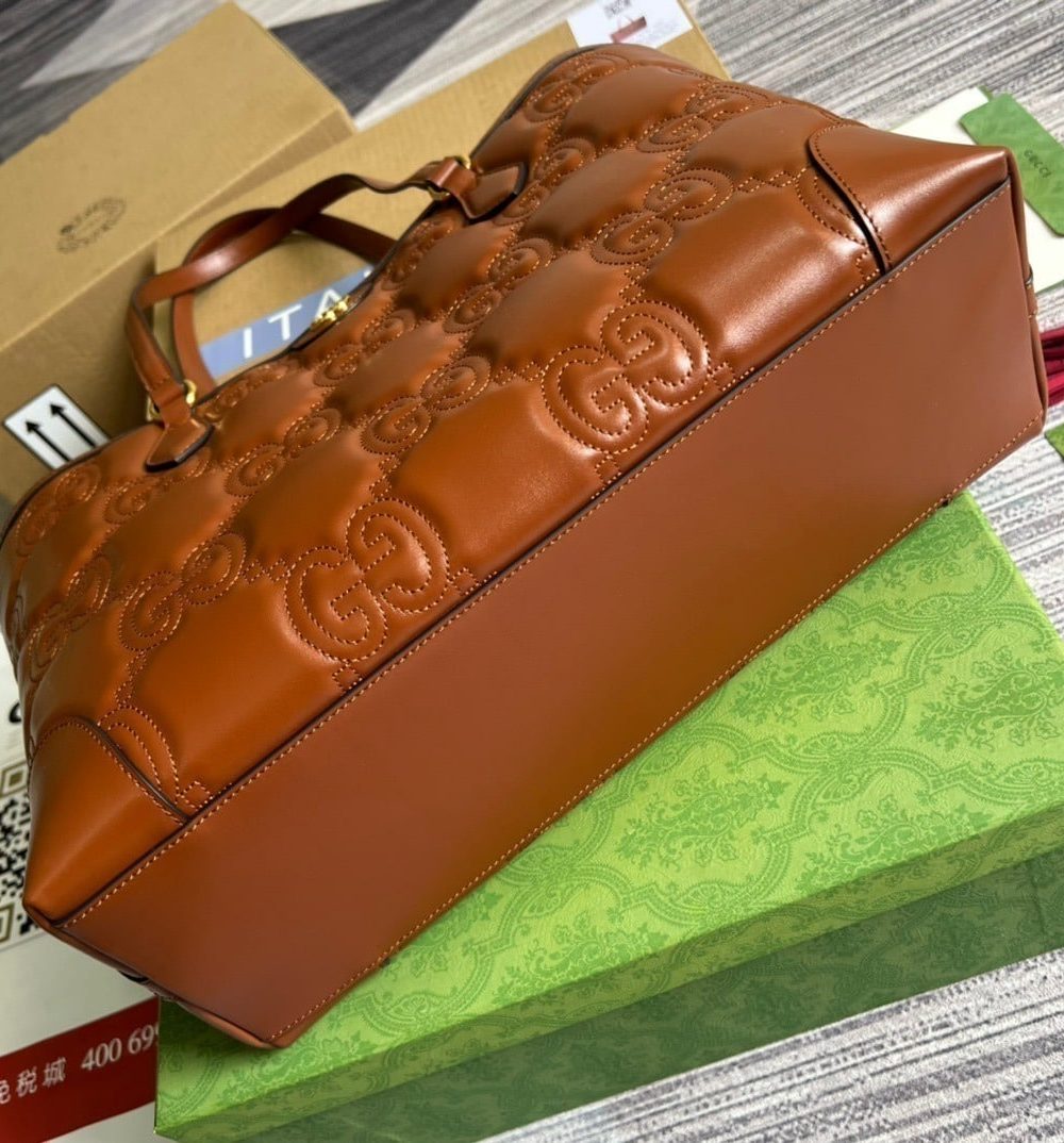 1:1 Replica Gucci GG Medium Tote Brown For Women, Women's Bags 15in/38cm GG ‎‎631685 UM8IG 2546