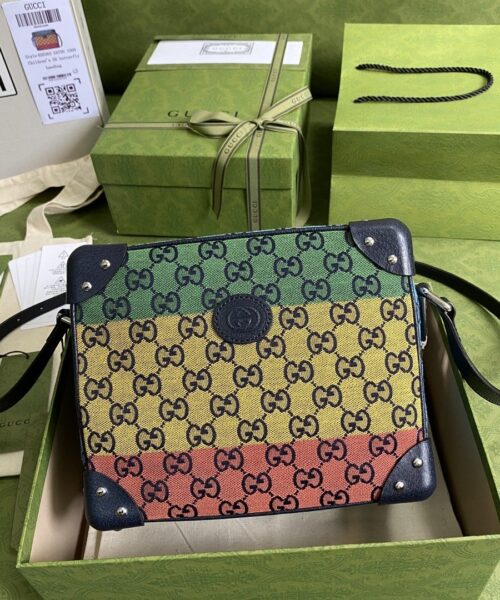 1:1 Replica Gucci GG Multicolor Shoulder Bag In GG Multicolor Canvas For Women  9in/23cm GG  ‎626363
