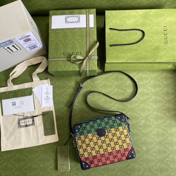 1:1 Replica Gucci GG Multicolor Shoulder Bag In GG Multicolor Canvas For Women  9in/23cm GG  ‎626363