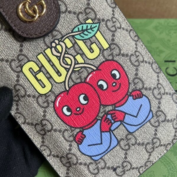 1:1 Replica Gucci GG Superme Mini Bag Beige And Ebony GG Supreme Canvas  For Women 6.7in/17cm GG