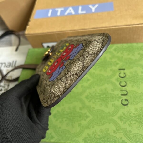 1:1 Replica Gucci GG Superme Mini Bag Beige And Ebony GG Supreme Canvas  For Women 6.7in/17cm GG