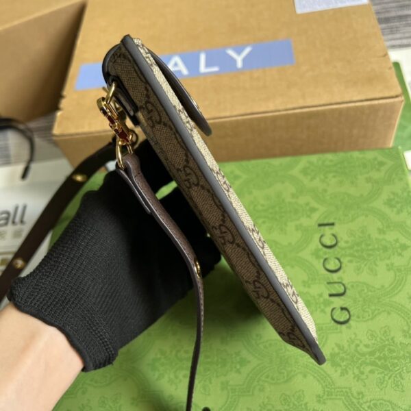 1:1 Replica Gucci GG Superme Mini Bag Beige And Ebony GG Supreme Canvas  For Women 6.7in/17cm GG