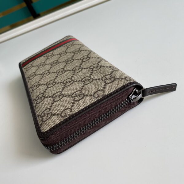 Gucci GG Supreme Beige Zip Around Wallet For Men, Men's Wallets 19cm/7.5in GG