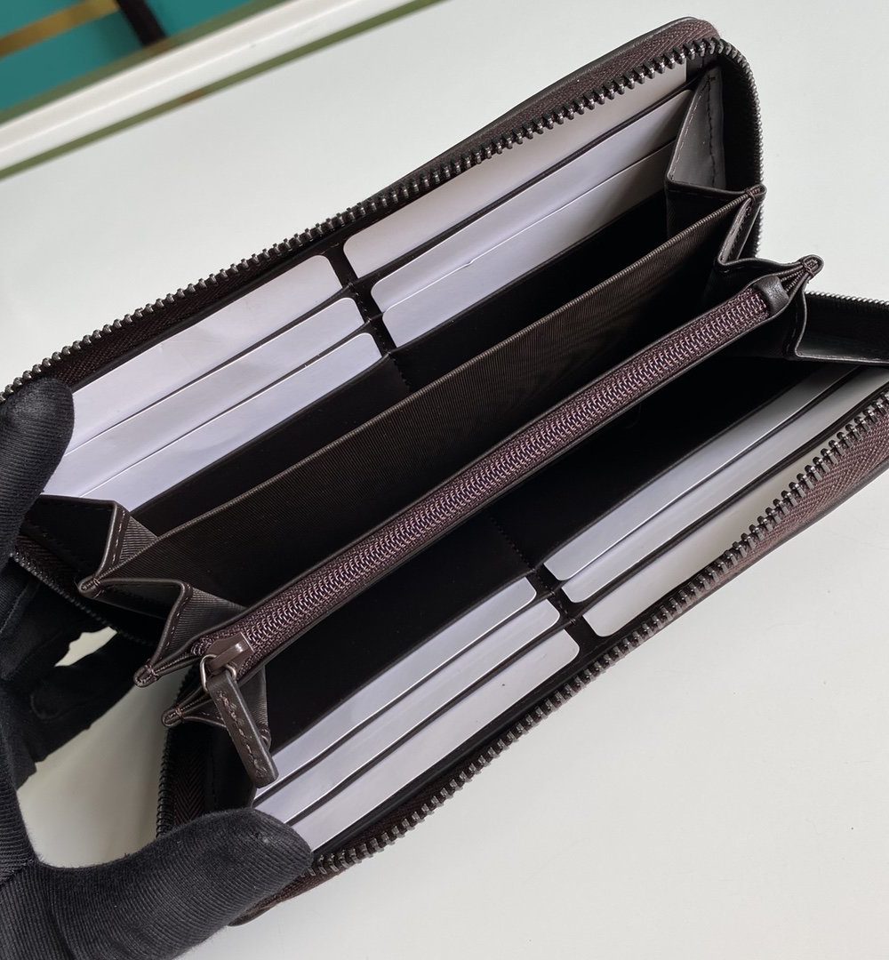 1:1 Replica Gucci GG Supreme Beige Zip Around Wallet For Men, Men's Wallets 19cm/7.5in GG