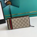 1:1 Replica Gucci GG Supreme Beige Zip Around Wallet For Men, Men's Wallets 19cm/7.5in GG