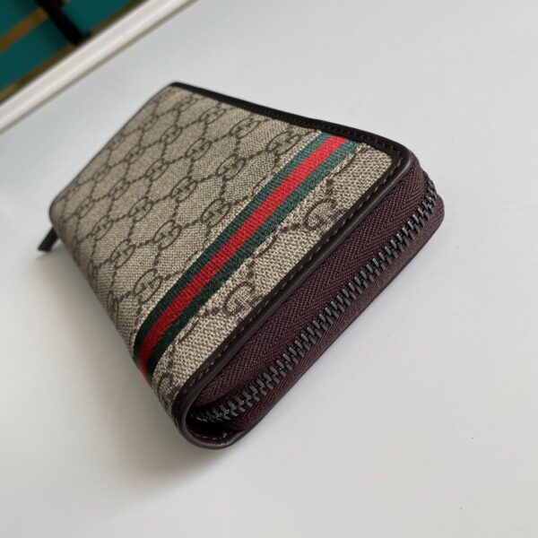 Gucci GG Supreme Beige Zip Around Wallet For Men, Men's Wallets 19cm/7.5in GG