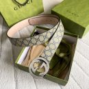 1:1 Replica Gucci GG Supreme Belt With G Buckle Beige/Blue, Women Belt 411924 KGDHN 4075