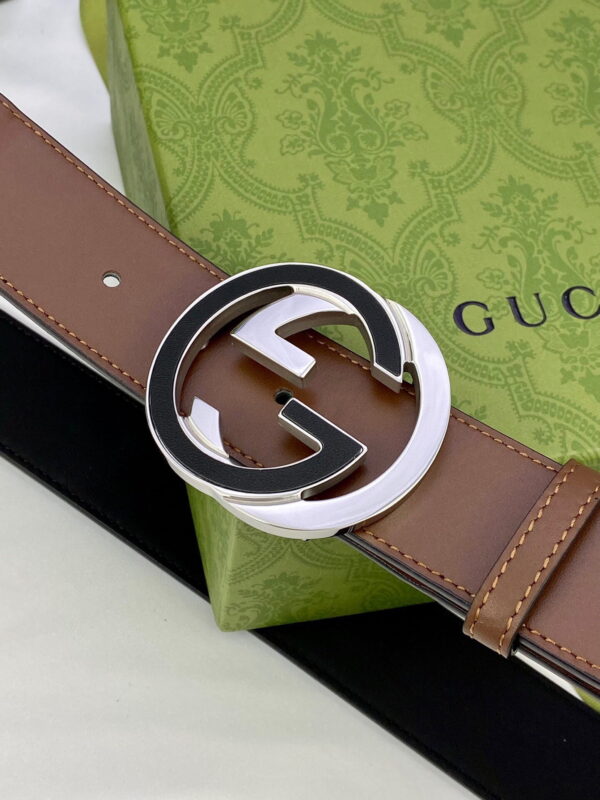 1:1 Replica Gucci GG Supreme Belt With G Buckle Beige/Ebony And Brown GG Supreme Canvas For Women, Women Belt