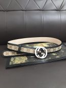 1:1 Replica Gucci GG Supreme Belt With Interlocking G Buckle Beige/Ebony GG Supreme Canvas For Women, Women Belt