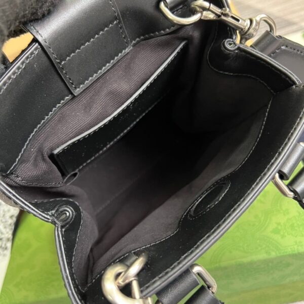 1:1 Replica Gucci GG Supreme Mini Tote Bag Black GG Supreme Canvas For Women  7.9in/20cm GG 696010 K5RLN 1095