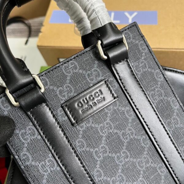 1:1 Replica Gucci GG Supreme Mini Tote Bag Black GG Supreme Canvas For Women  7.9in/20cm GG 696010 K5RLN 1095