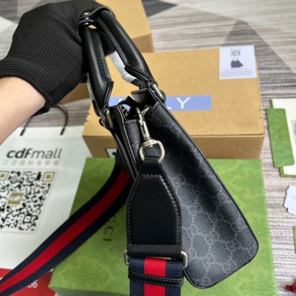1:1 Replica Gucci GG Supreme Mini Tote Bag Black GG Supreme Canvas For Women  7.9in/20cm GG 696010 K5RLN 1095
