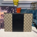 1:1 Replica Gucci GG Supreme Pouch Beige/Ebony GG Supreme Canvas For Men 12in/30cm GG ‎495017 KGDHN 9769