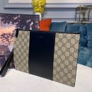 1:1 Replica Gucci GG Supreme Pouch Beige/Ebony GG Supreme Canvas For Men 12in/30cm GG ‎495017 KGDHN 9769
