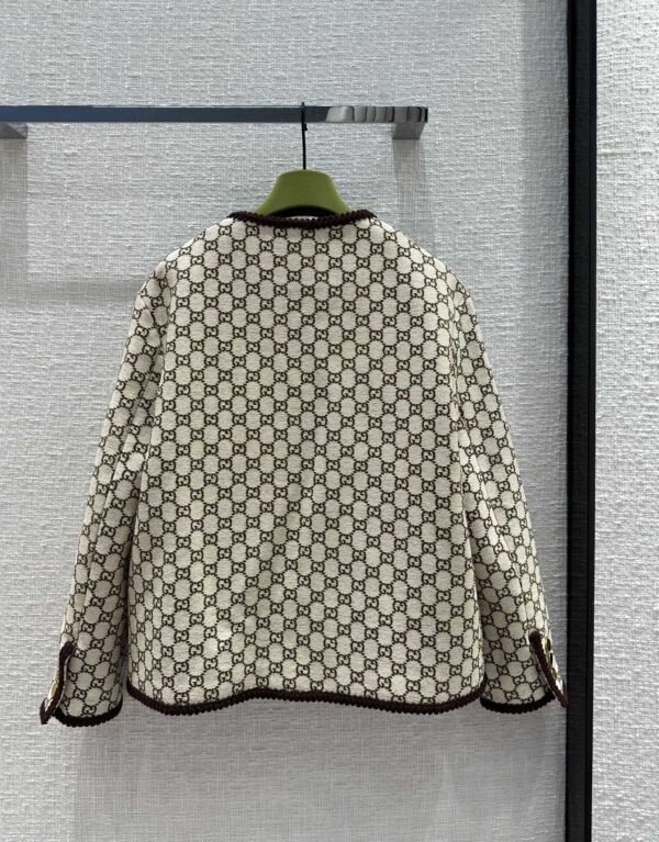 Gucci Gg Tweed Jacket Beige For Women