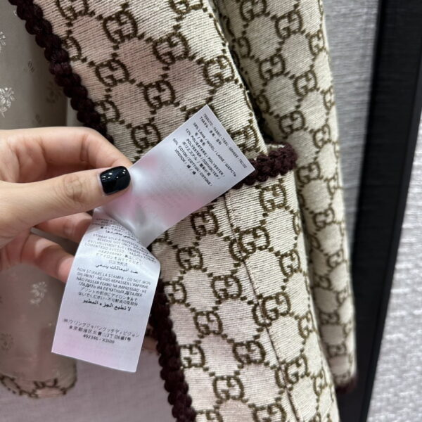 Gucci Gg Tweed Jacket Beige For Women