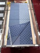 Gucci GG Wool Jacquard Scarf Blue 71in/180cm 
