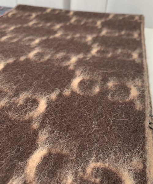 Gucci GG Wool Stole Scarf Brown 75in/190cm 