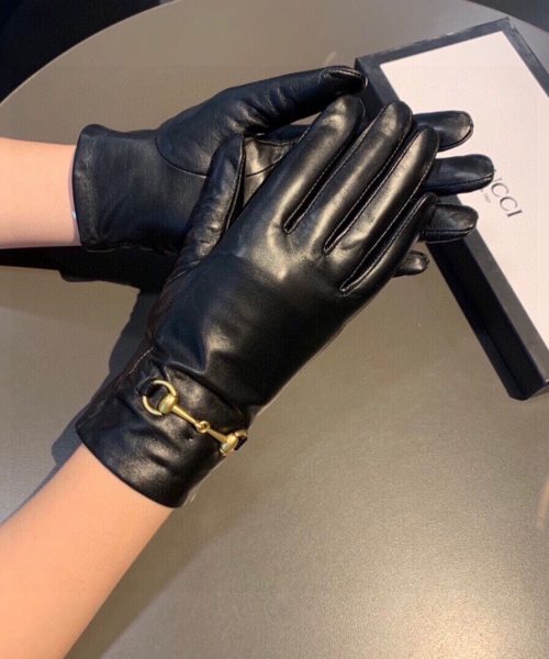 Gucci Gloves With Hoursebit In Black