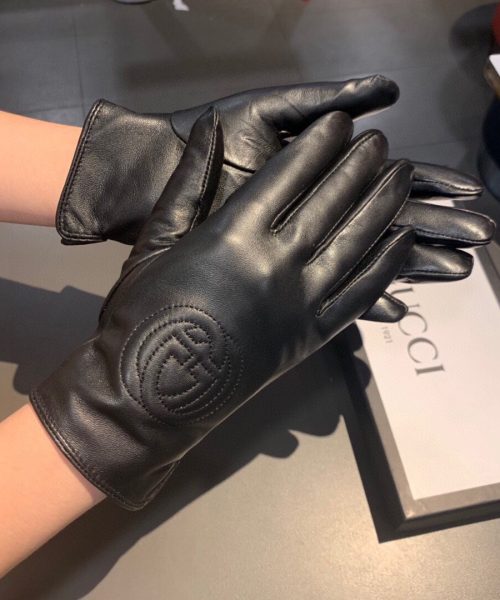 Gucci Gloves With Signature Double G Motif In Black