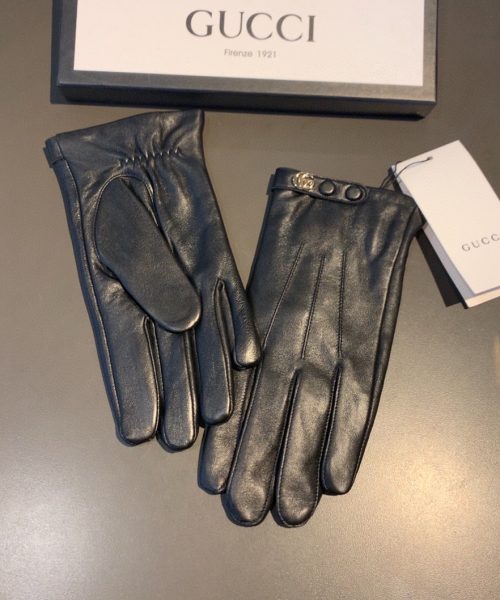 Gucci Gloves With Signature Double G Motif In Black