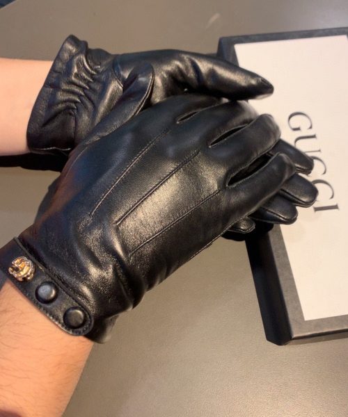 Gucci Gloves With Signature Double G Motif In Black