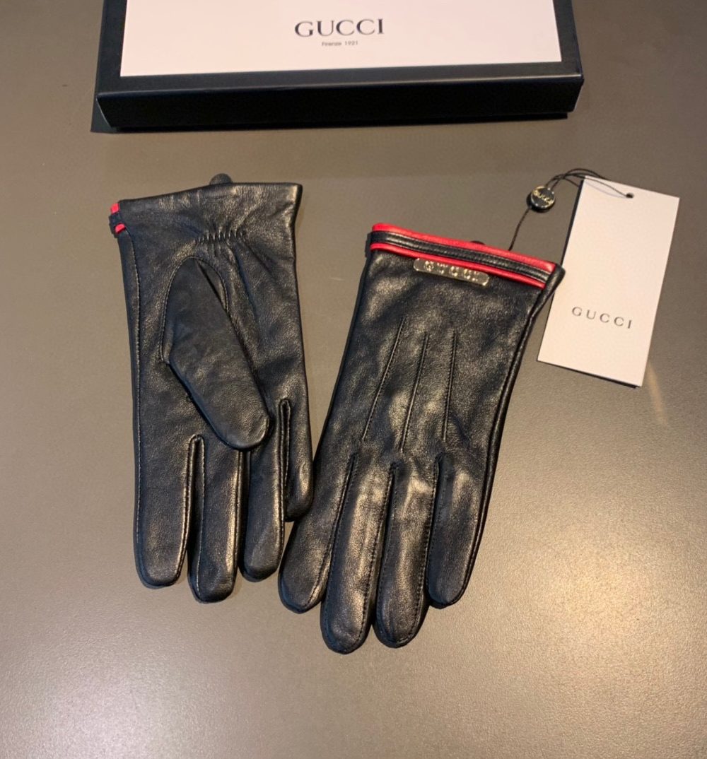 Gucci Gloves With Signature Double G Motif In Black