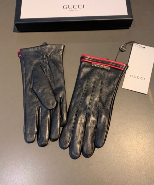Gucci Gloves With Signature Double G Motif In Black