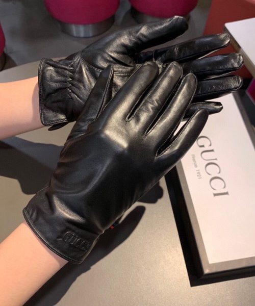 Gucci Gloves With Signature Double G Motif In Black