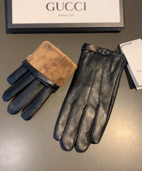 Gucci Gloves With Signature Double G Motif In Black