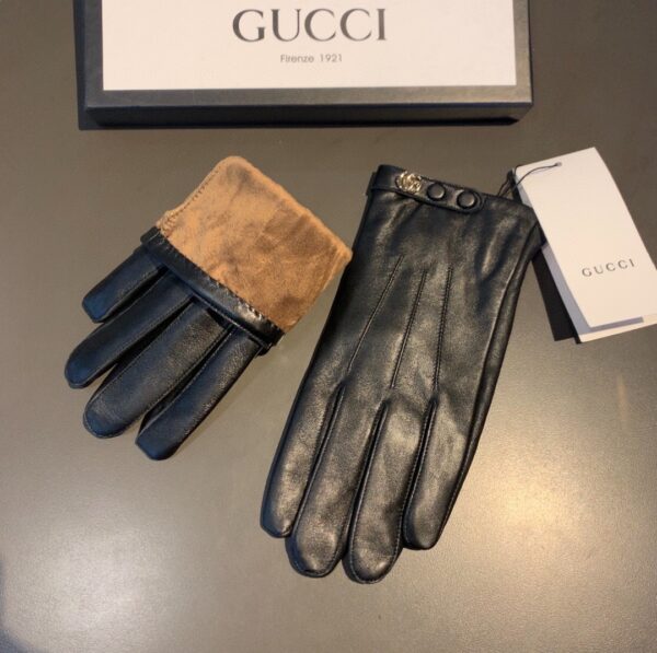 Gucci Gloves With Signature Double G Motif In Black